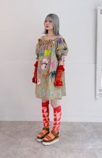 画像10: neon painter off shulder dress (10)