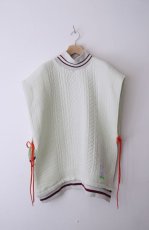 画像1: Cotton cable pattern vest (1)