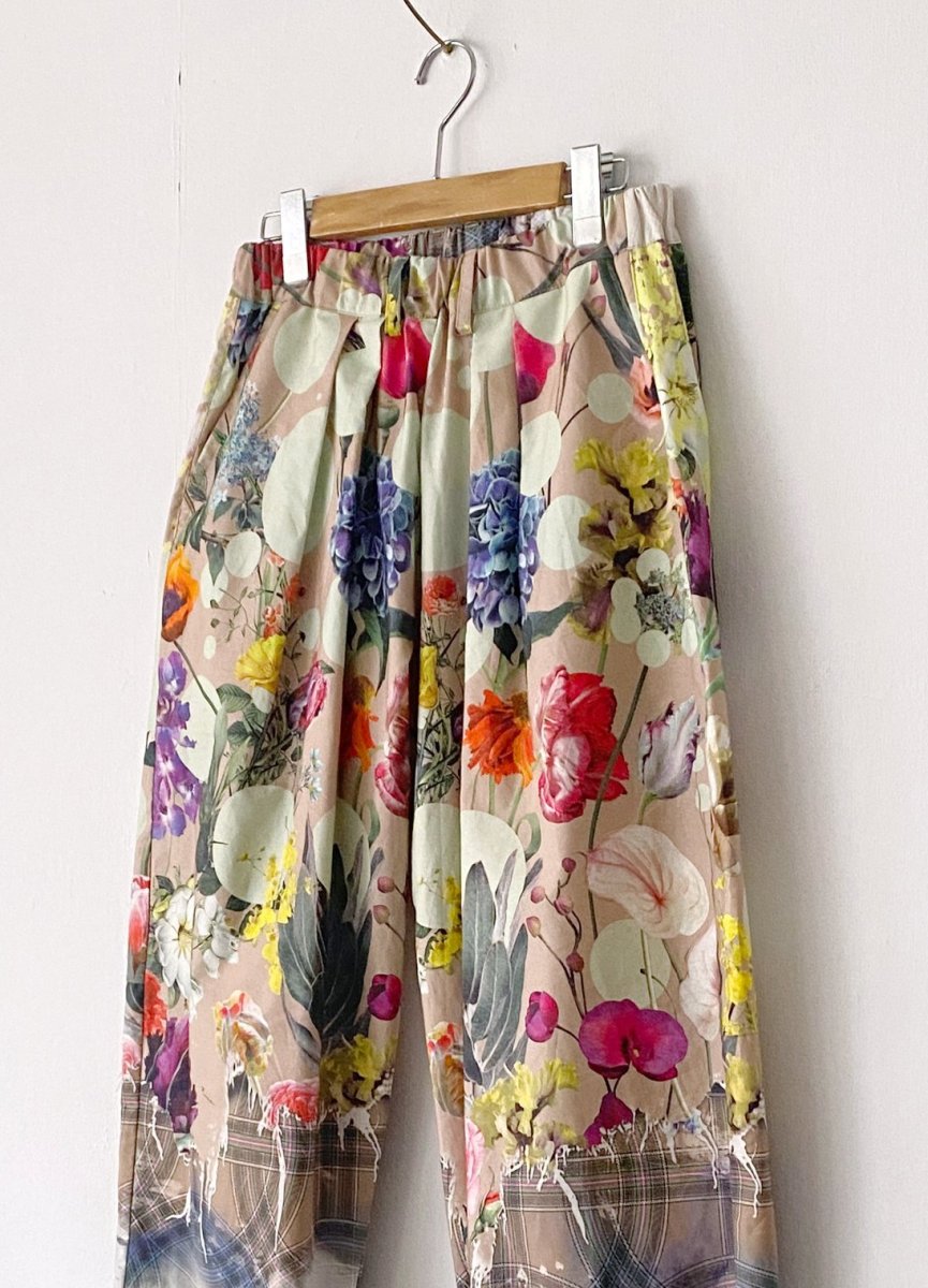 画像6: エイジングフラワー2タックパンツ (6)