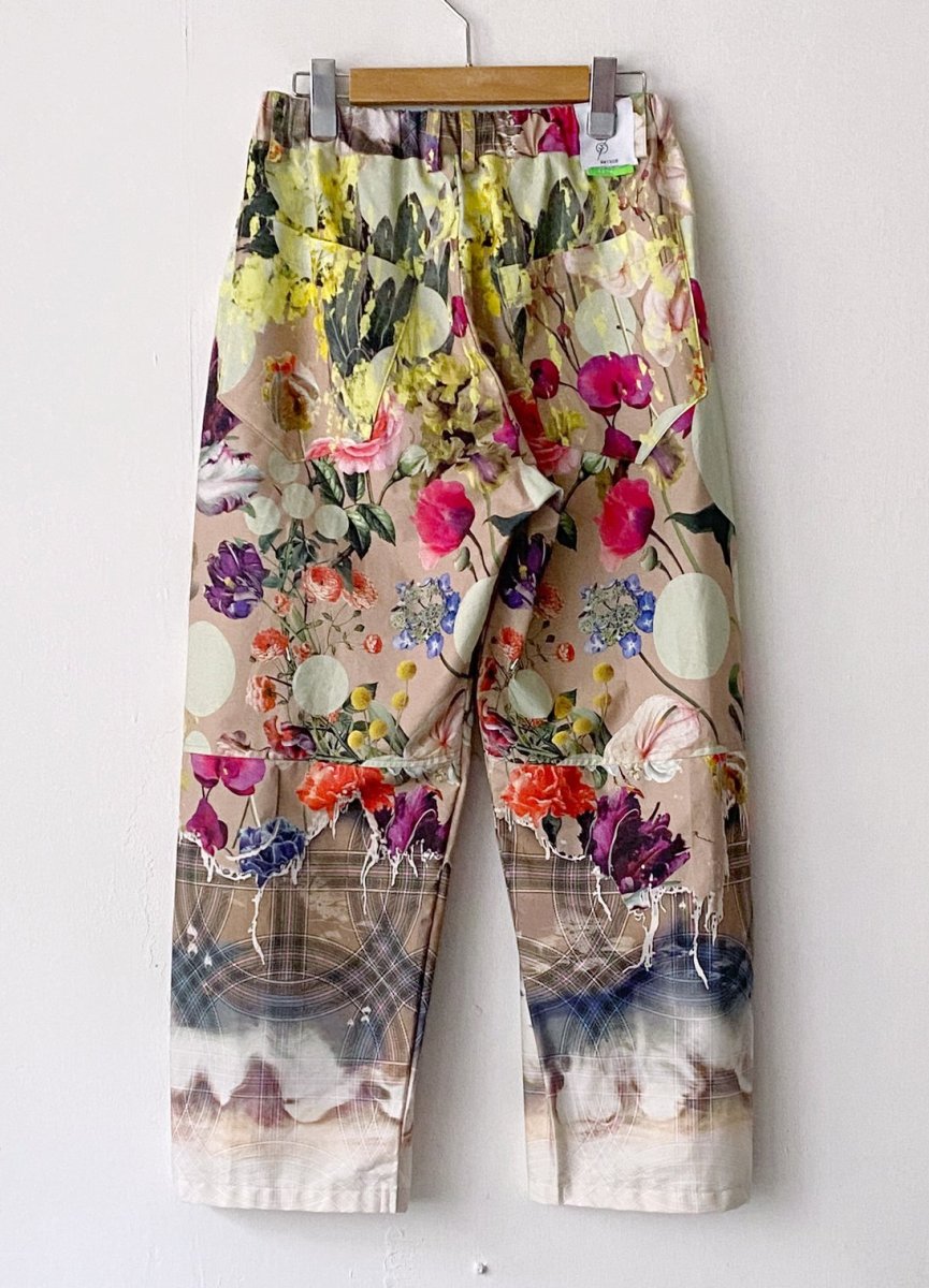 画像2: エイジングフラワー2タックパンツ (2)