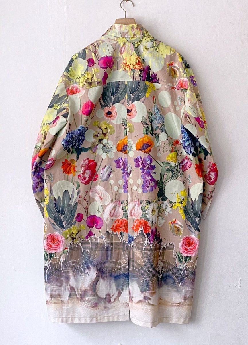 画像2: エイジングフラワーステンカラーコート (2)