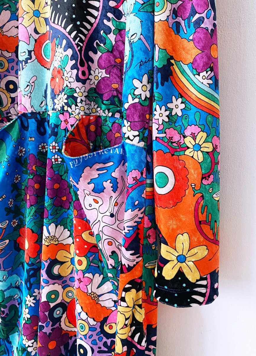 画像6: レトロフラワーワンピース (6)