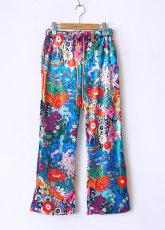 画像1: レトロフラワーストレートパンツ (1)