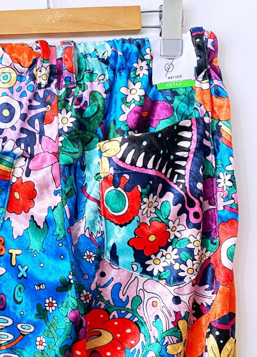 画像5: レトロフラワーストレートパンツ (5)