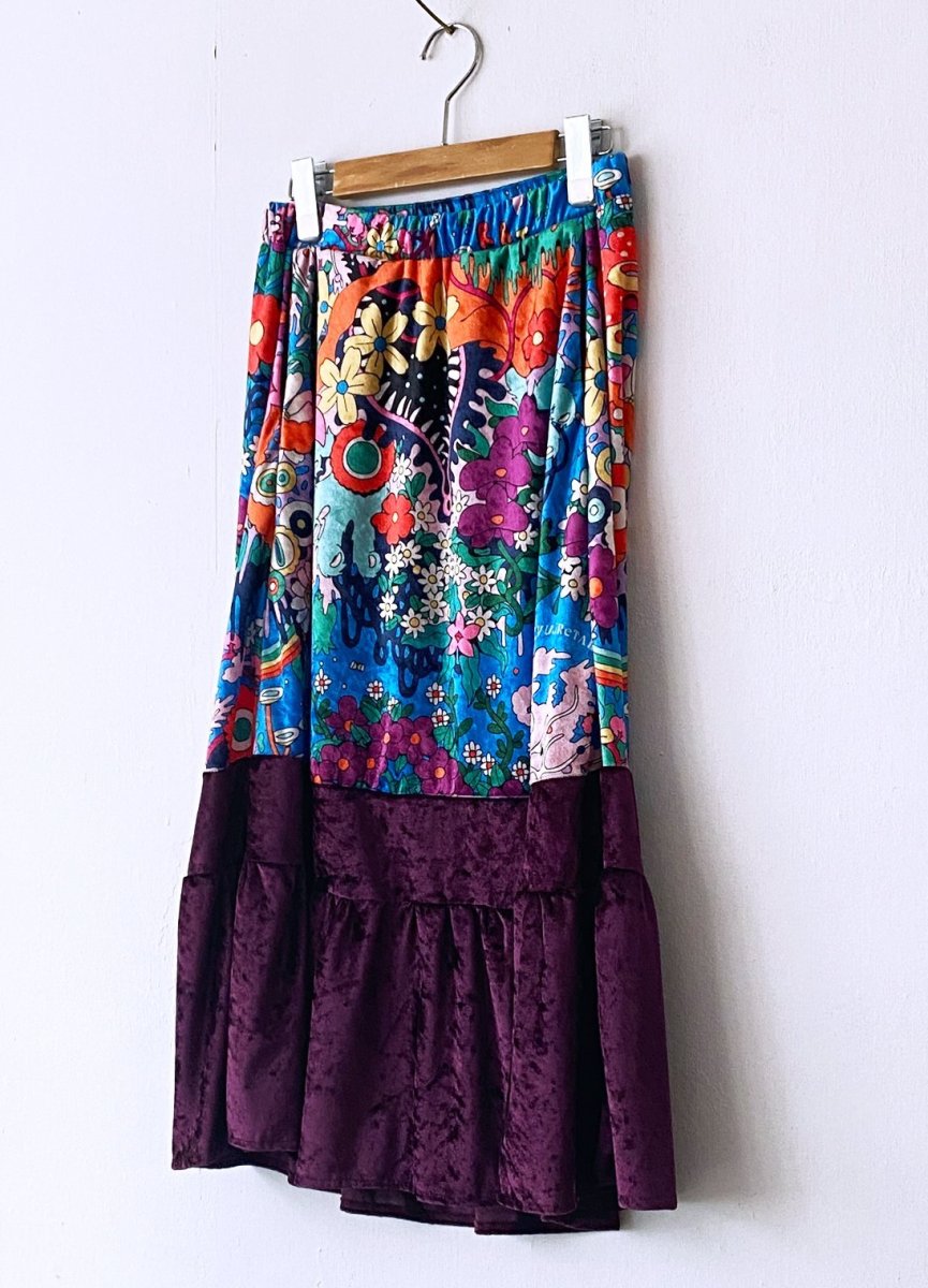 画像5: レトロフラワーフリルスカート (5)