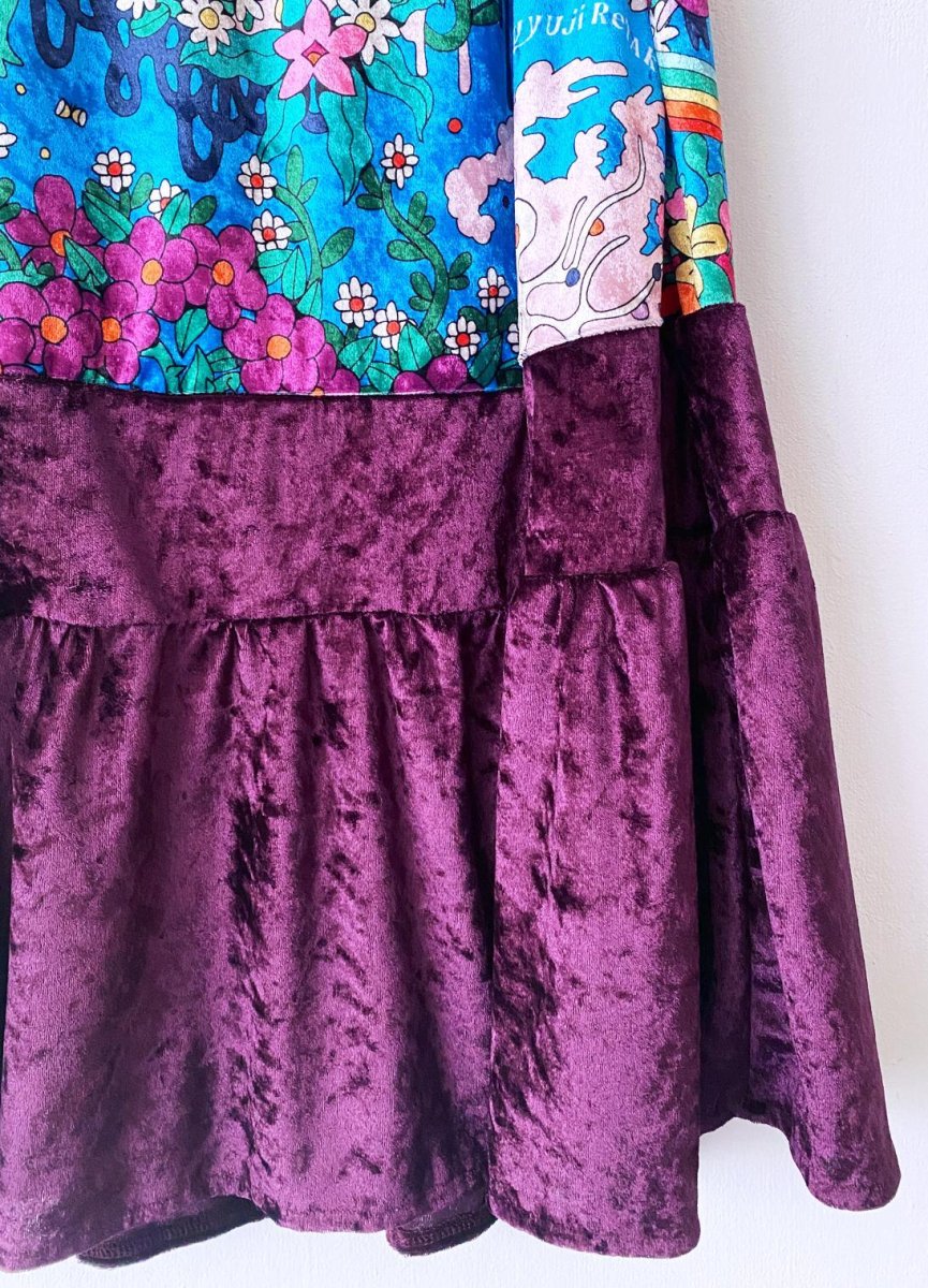画像6: レトロフラワーフリルスカート (6)