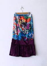 画像2: レトロフラワーフリルスカート (2)