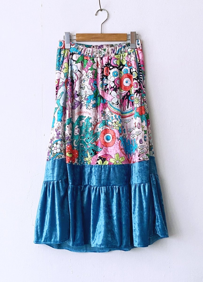 画像7: レトロフラワーフリルスカート (7)