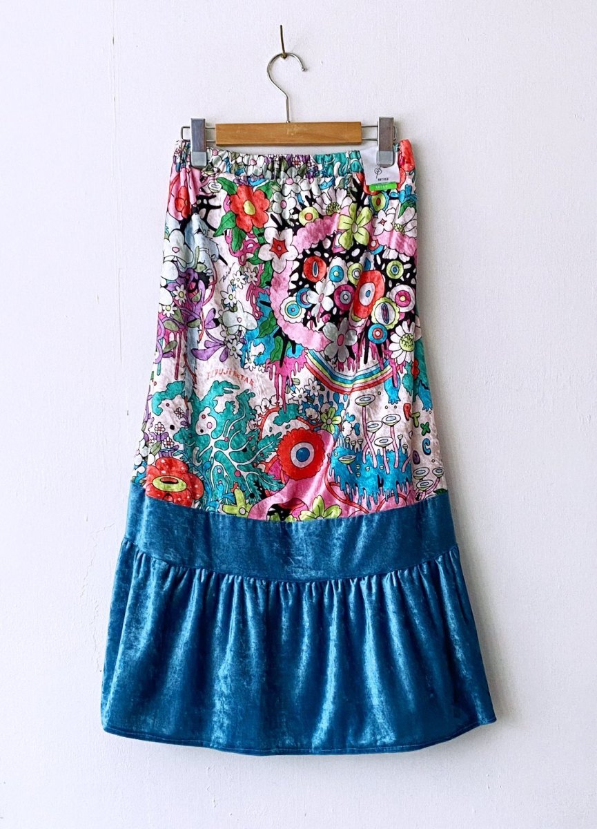 画像8: レトロフラワーフリルスカート (8)